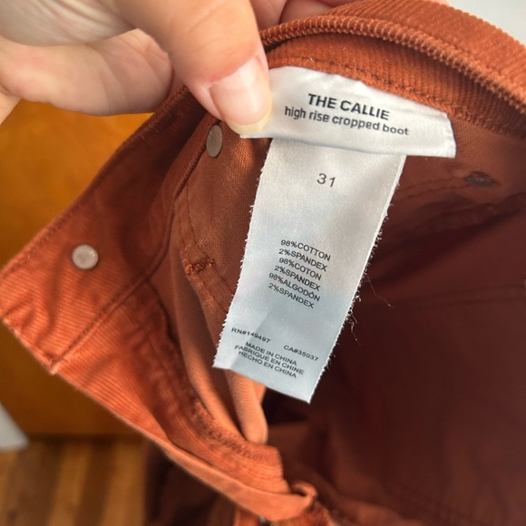 NWOT JOES JEANS THE CALLIE HIGH RISE CROPPED BOOT CORDUROY PANTS - Picture 6 of 6